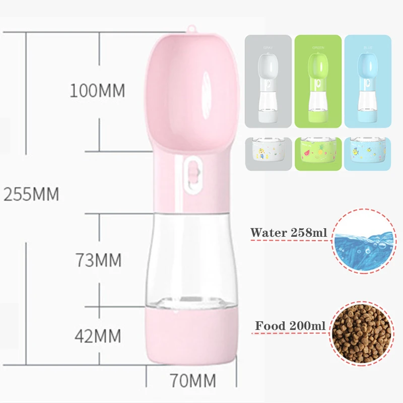 Multifunction Dog Food Water Feeder Drinking Bowl Portable Pet Bottle For Dogs Puppy Cat Dispenser Products |