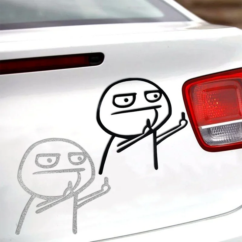 

Car Stickers Funny Middle Finger Vinyl Motorcycle JDM Styling Reflective Decal Auto Decals 150 X 137 Mm Exterior Accessories