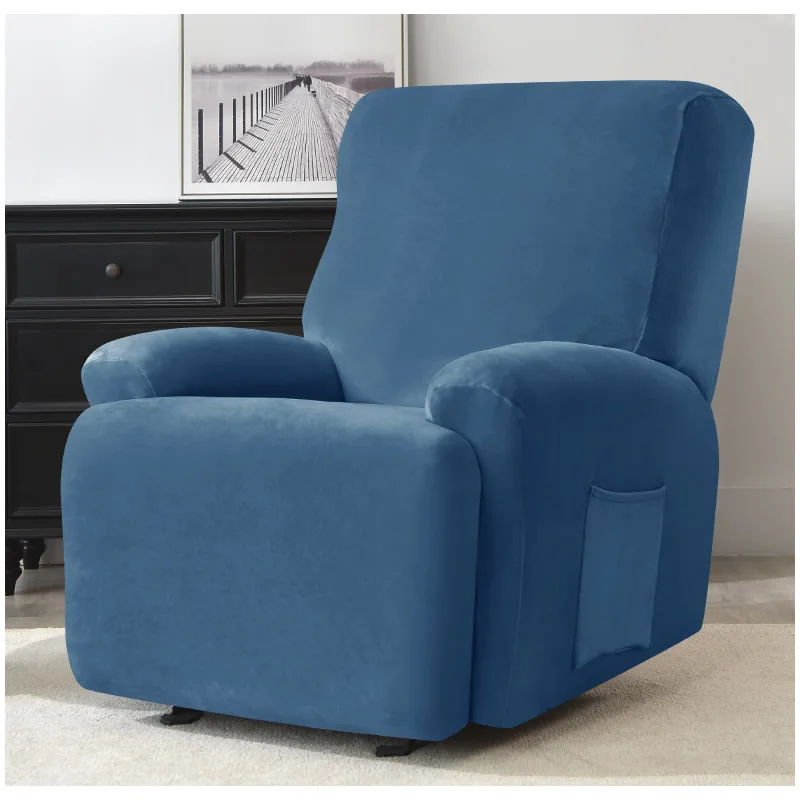 Velvet Plush Recliner Cover Split Design Stretch Lazy Boy Chair Lounger Single Seater Couch Sofa Slipcover Armchair Covers | Дом и сад