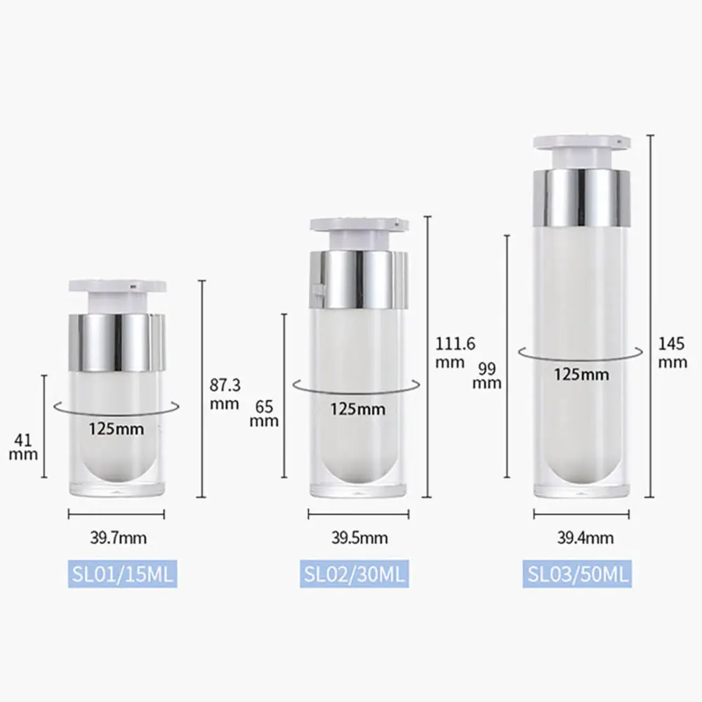 Фотоемкость 15 мл/30 мл/50 мл жемчужный белый круглый пустой многоразовый