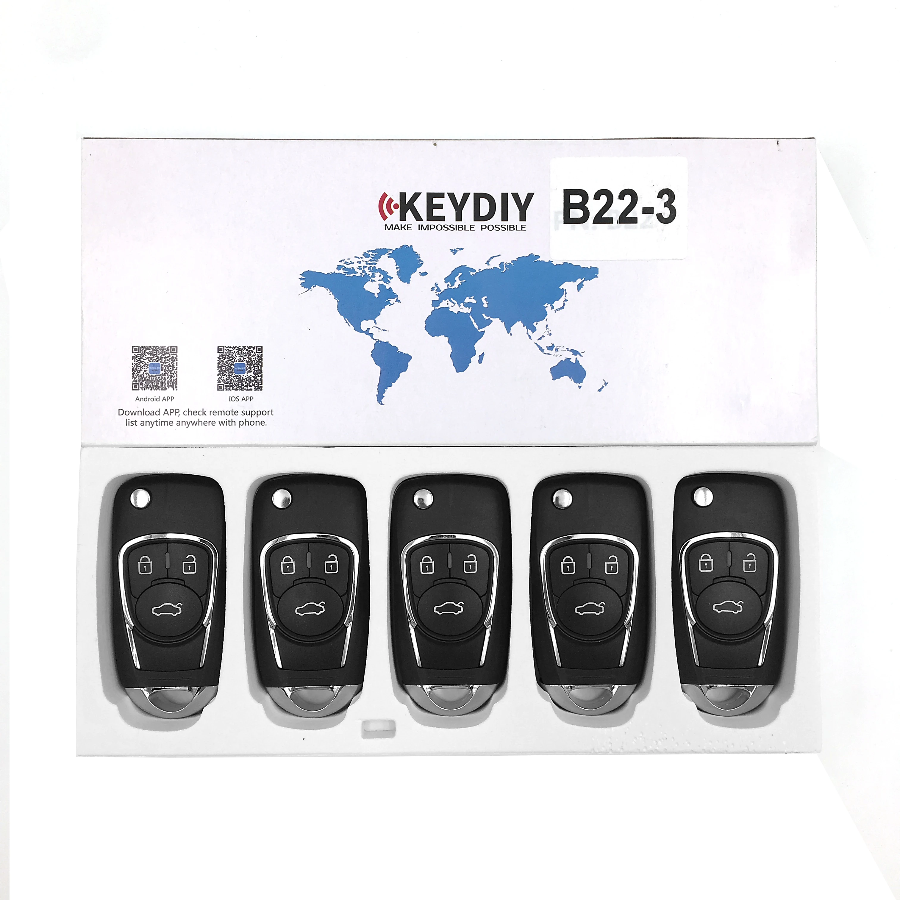 5 шт./лот KEYDIY KD B22 3/4 дистанционный ключ для автомобиля KD900/URG200/KD X2/KD мини ключевой