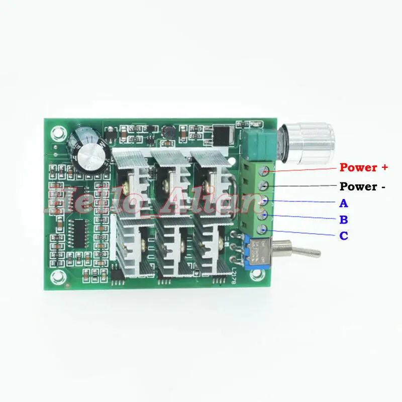 DC 5V-24V 15A 3-фазный бесщеточный мотор Скорость контроллер драйвер bldc двигателя 24V