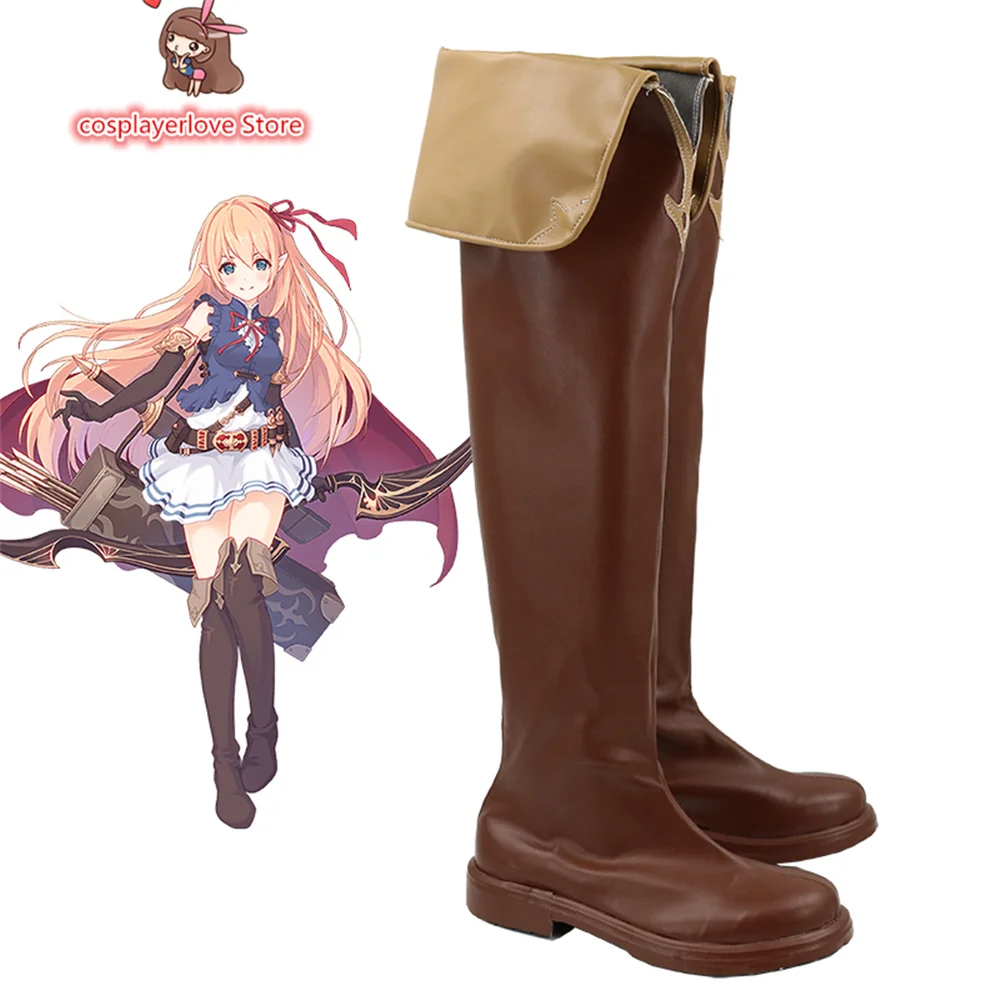Принцесса Connect! Re:Dive Arisa Обувь для косплея Сапоги Хэллоуин Карнавал Косплей