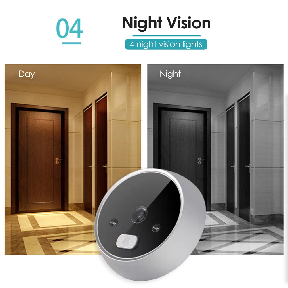 2 8 дюймовый цифровой дверной звонок камера домашняя Безопасность Видео глазок