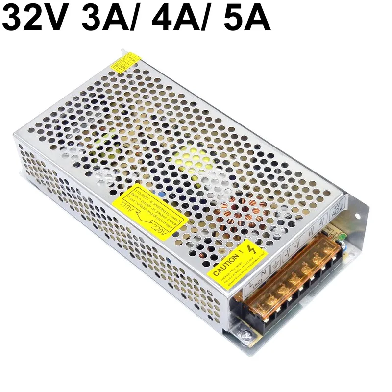 32V 3A 4A 5A импульсный источник питания AC110V 220V AC к DC Регулируемый трансформатор 100W 130W