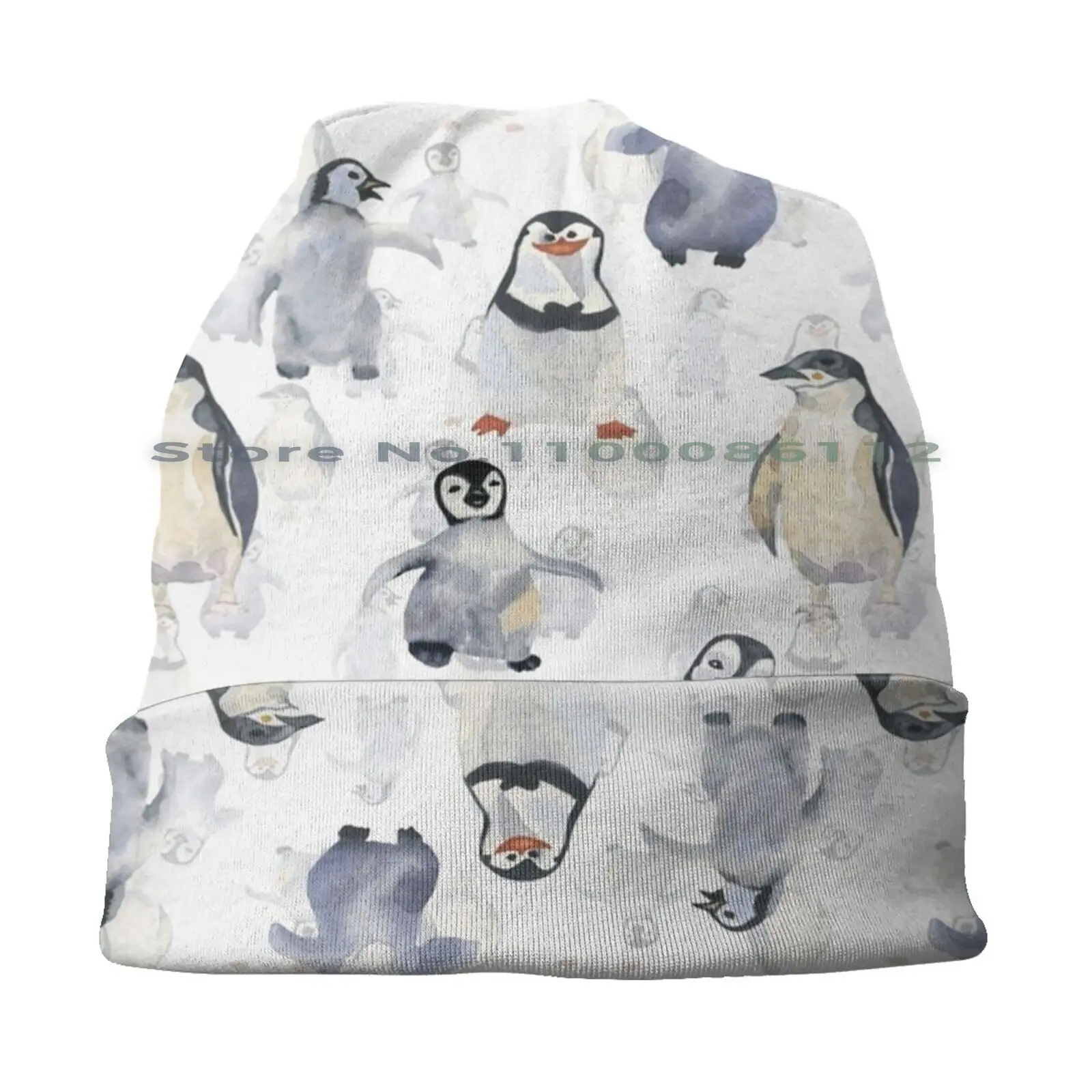 Панама с забавными пингвинами Солнцезащитная шапка акварельным узором милыми