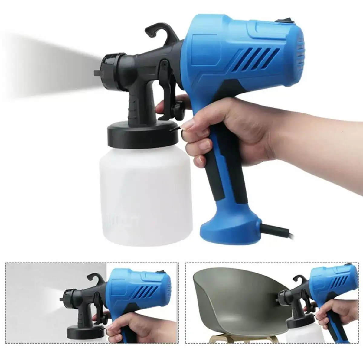 

800ML 2.5MM Nozzle Handheld Spray Gun Paint Sprayers Power Paint Gun For Clean Up Spray Pesticide Flow Control Electric Airbrush