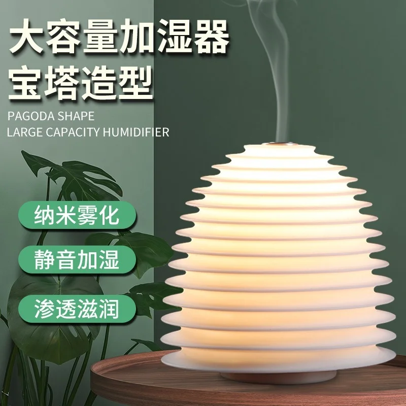 

Humidifier Desktop Round USB Night Light Household Atomizer Bedroom Night Light Mute Small Mini Humidifier aromatherapy diffuser