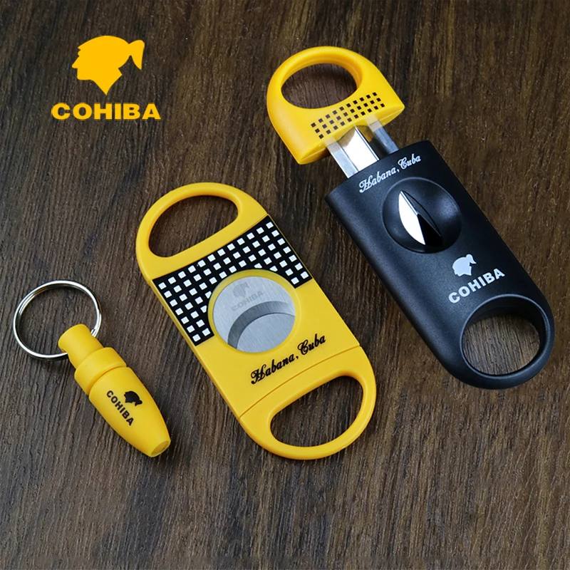 Нож для сигар COHIBA 3 шт. в комплекте острое лезвие из нержавеющей стали V-образная