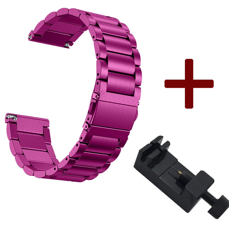 OULUCCI ремешок из нержавеющей стали для fitbit versa, 2 ремешка на запястье, сетчатая петля, Магнитный Браслет для fitbit versa2, аксессуары для ремешка - Цвет: Purple 2