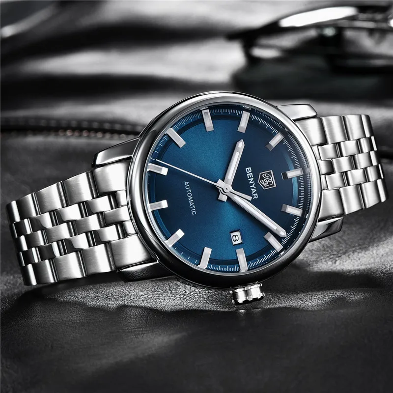 Мужские автоматические механические Спортивные часы Benyar роскошные армейские