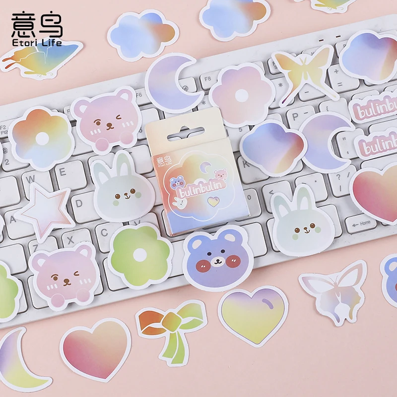 

46Pcs Journal Stickers Journaling Stationery Cute Deco Sticker Diy Label Album Phone Diary Scrapbooking Decoration Paper