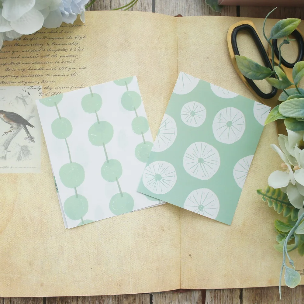 30pcs DIY Grassland Green Tree Leave 5 Style Mix Design Paper As Creative Craft Background Scrapbooking Use | Дом и сад