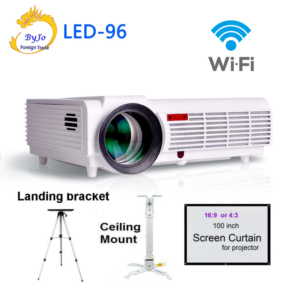 Poner Saund светодиодный 96 wifi светодиодный проектор 3D android с занавеской или подставкой BT96 проектор HDMI видео Мультиэкран Система домашнего кинотеатра