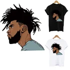 Крутые черные мужские нашивки для одежды, сделай сам, моющиеся термотрансферные мужские футболки, толстовки, термонаклейки на одежду, украшение