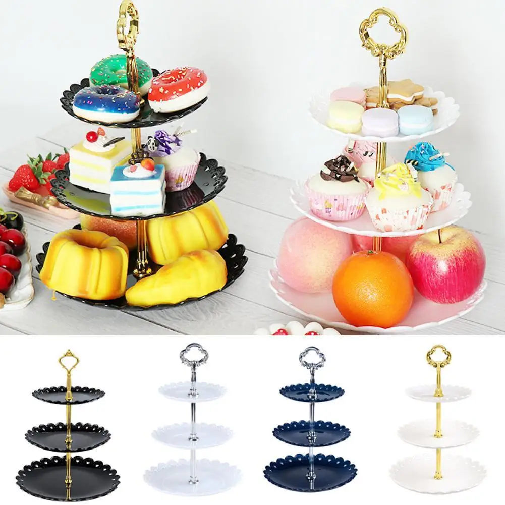 Трехслойная подставка для фруктов Съемный держатель десерта кекс Кондитерская