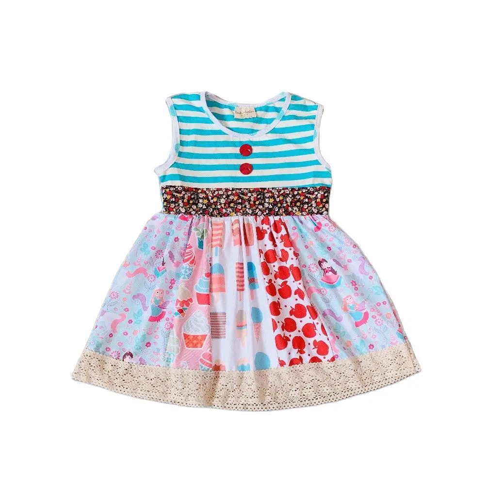 Striped singlet dress present of Baby Girls Dress Apparel Accessory | Детская одежда и обувь