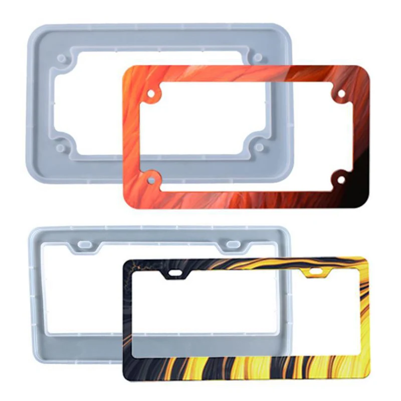 

License Plate Frame Casting Silicone Mould DIY Crafts Jewelry Epoxy Resin Mold For DIY Crafts