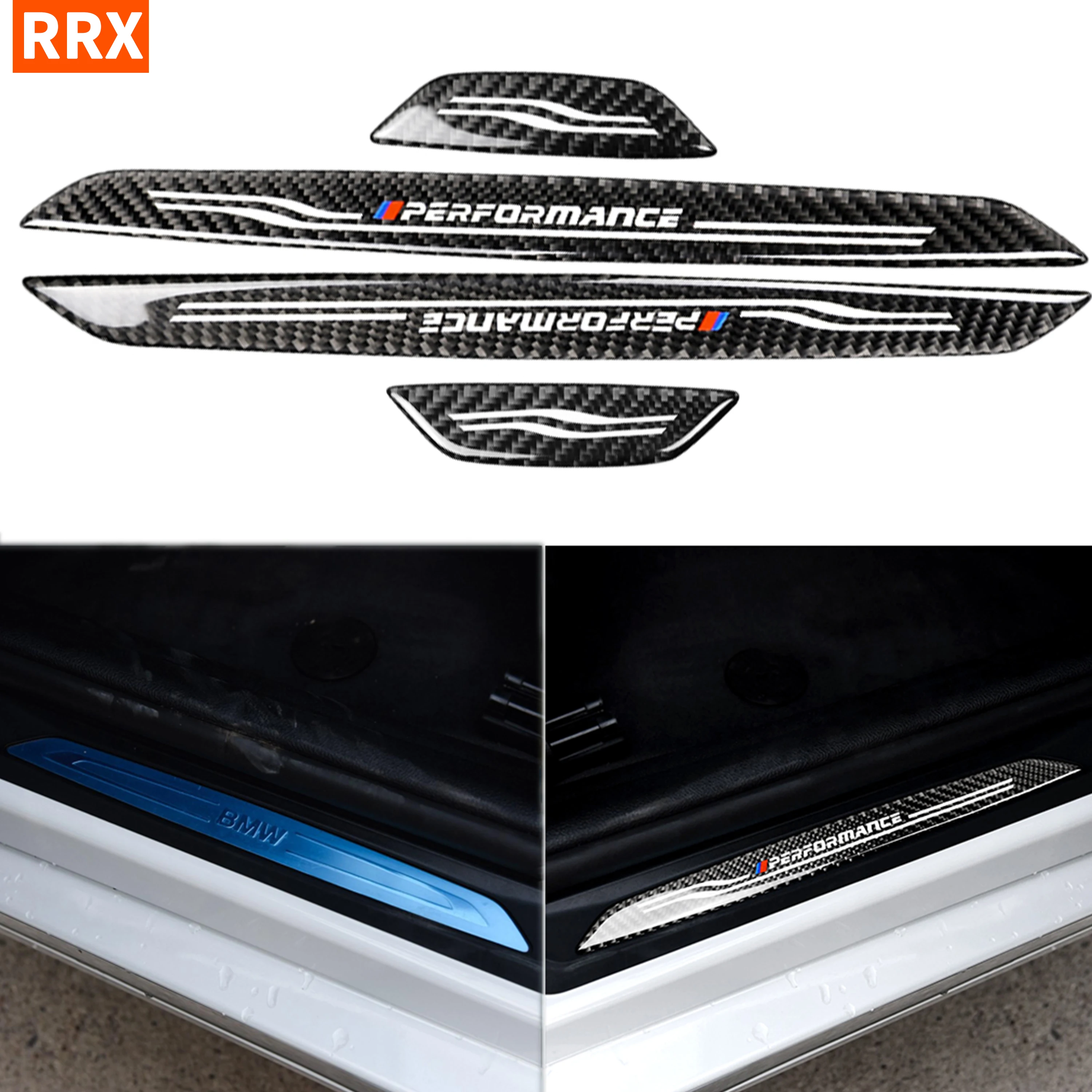 For BMW 3 Series F30 2013-2018 Carbon Fiber Accessories Door Sill Scuff Plate Guards Door Sills Protector Stickers Car Styling For BMW 3 Series F30 2013-2018 Carbon Fiber Accessories Door Sill Scuff Plate Guards Door Sills Protector Stickers Car Styling