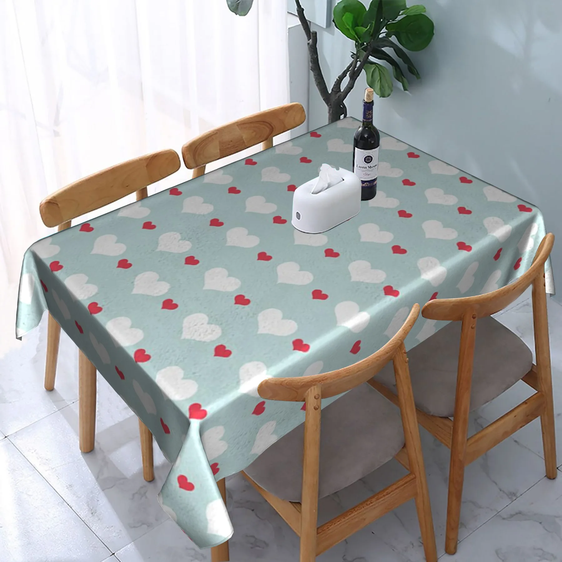 

Tablecloth full of love, anti-fouling and oil-proof tablecloth, low-key luxury, suitable for home textiles, coffee tables