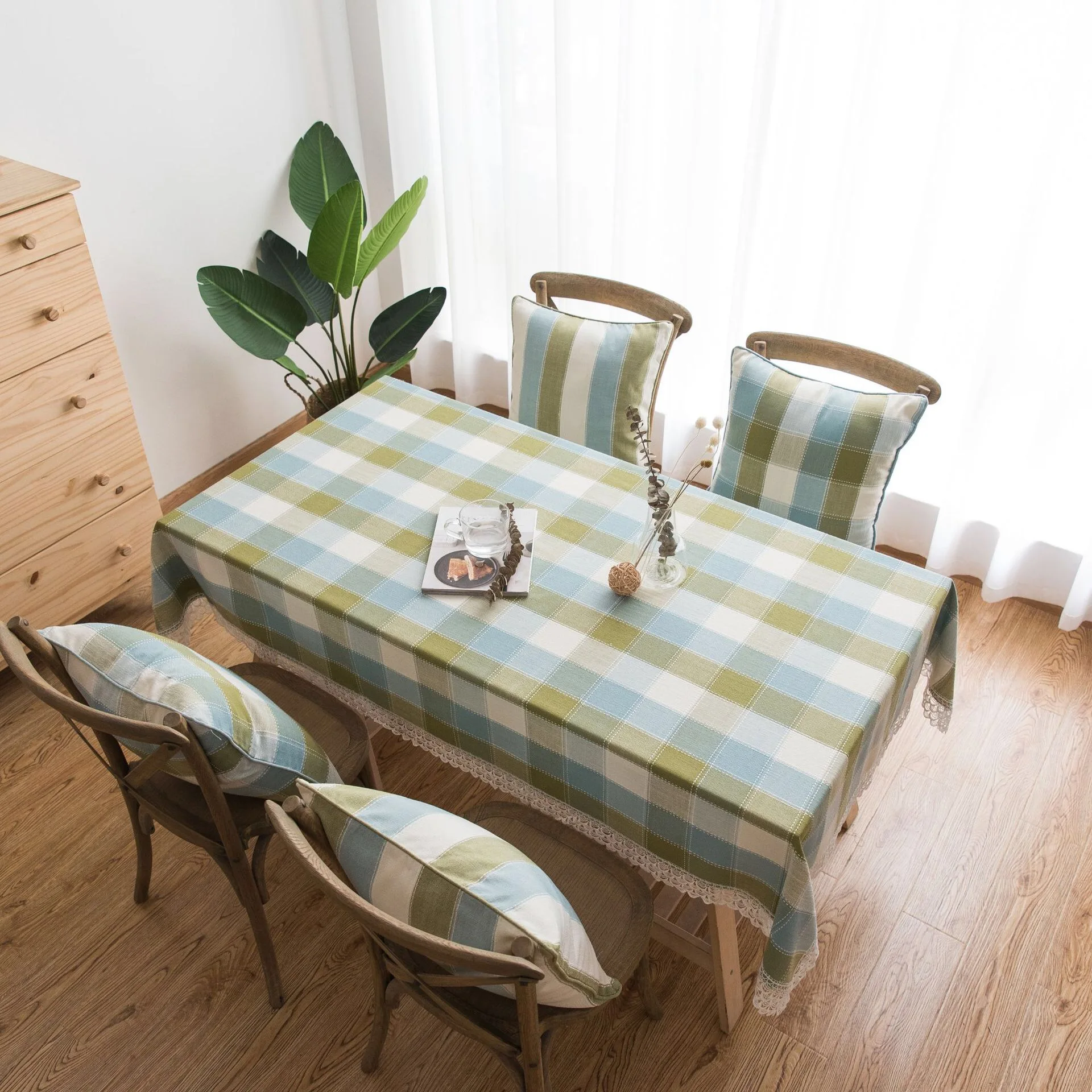 Скатерть из хлопка и льна в японском стиле современная декоративная моющаяся