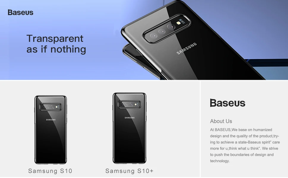 Роскошный чехол для телефона Baseus с покрытием для samsung Galaxy S10 Plus, Ультратонкий Мягкий ТПУ силиконовый чехол для Galaxy s10 Fundas