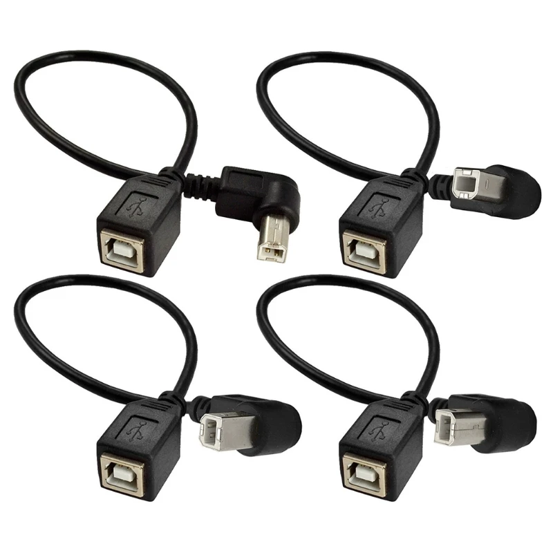 

USB 2.0 Type-B Printer Cable Type-B Male Short Extensio Cable (UP/Down /Right/Left Angle 90° ) for Printer Scanner SSD