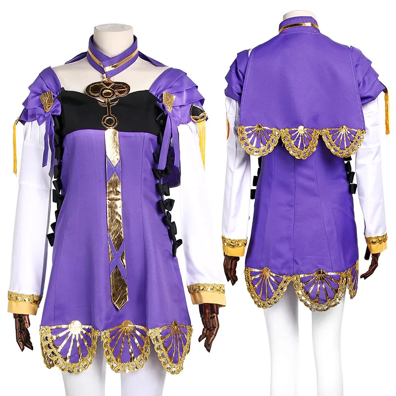 

CostumeBuy Fire Emblem Three Houses 5 Years Lysithea Timeskip Cosplay Women Puple dress Costume Skirt Full Outfits Custom Made