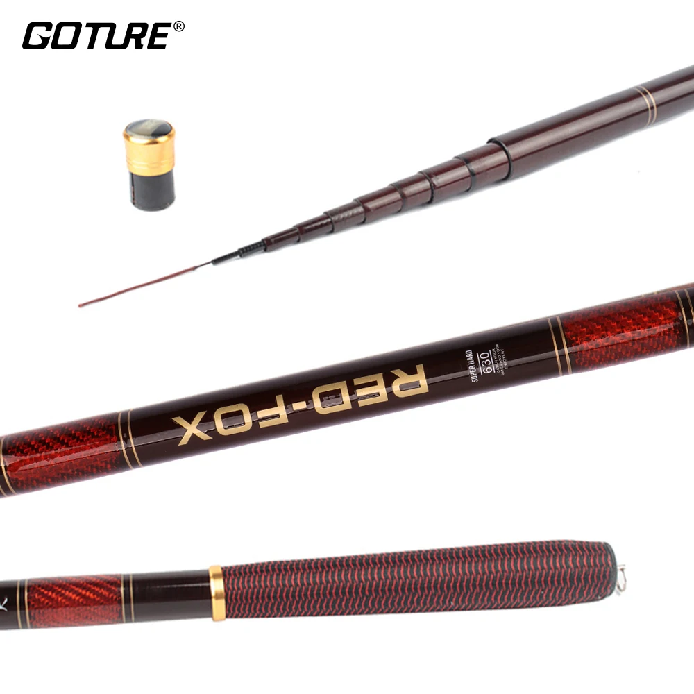 Карбоновая рыболовная удочка Goture RED FOX/SEEKER 3 6 7 2 м Ультралегкая зимняя