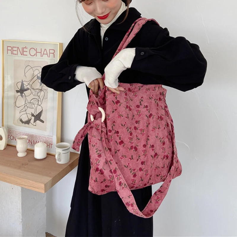 

Cow Printed Women Shoulder Crossbody Bags Cotton Canvas Handbag Fashion Casual Female Messenger Bags Vintage Ladies Cross Bag