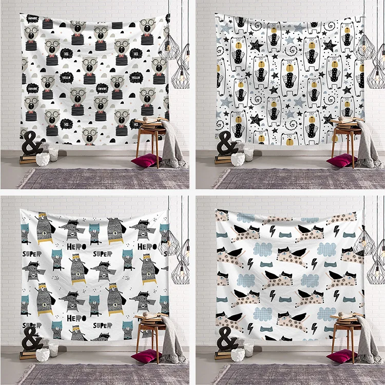 Цифровая печать Гобелен/настенное одеяло/пляжное полотенце Альпака маленький