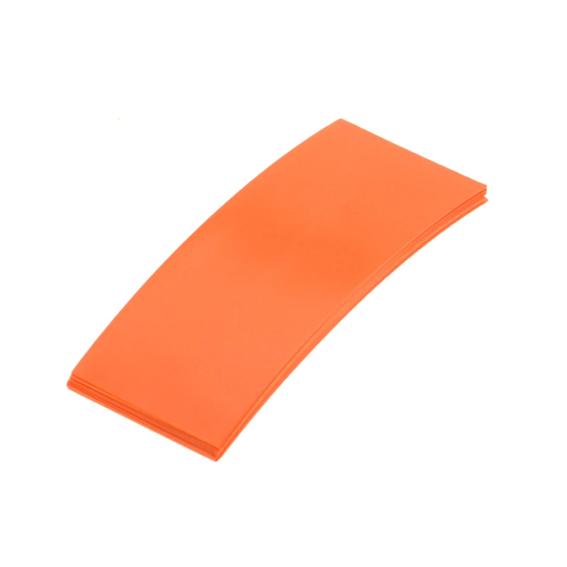 Orange 50 шт. Li-Ion 18650 обёрточная бумага для батарей ПВХ термоусадочные трубки предварительно вырезанные для аккумуляторной пленочной ленты крышка для батареи термоусадочная трубка 72*18,5 мм - Цвет: Orange
