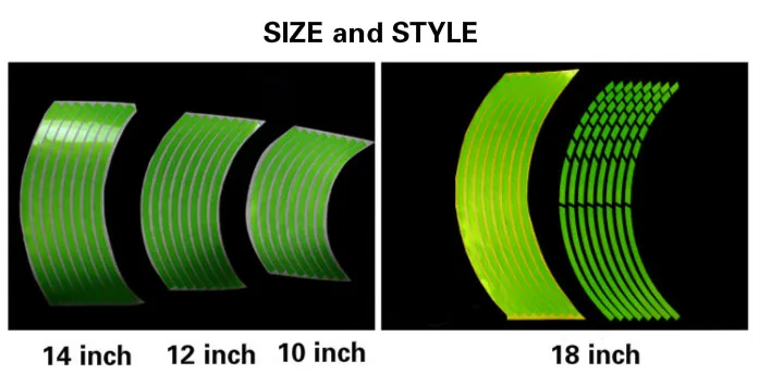 Прочный липкий светоотражающий стикер с 16 полосками для мотокросса мотоцикла
