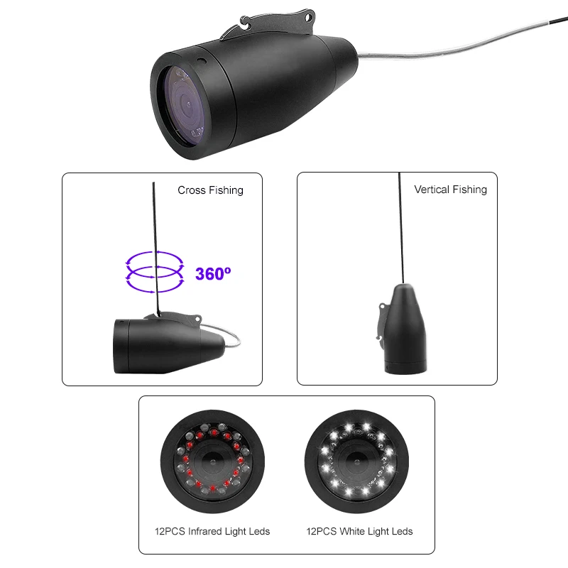 Эхолот-рыболокатор камера для подводной рыбалки с разрешением экрана 1280*720HD