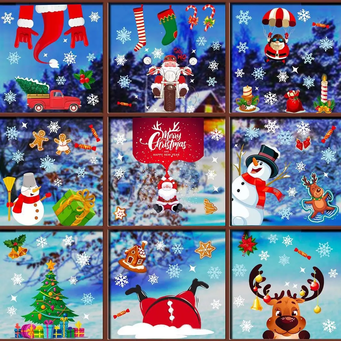 

Turkey Faceless Maple Leaf Holiday Sticker Dwarf Creative Window Glass Sticker Double Sided Wall Stickers