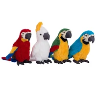 25cm cute animal simulation plush parrot bird plush stuffed doll kids toy home table sofa car garden decor gifts