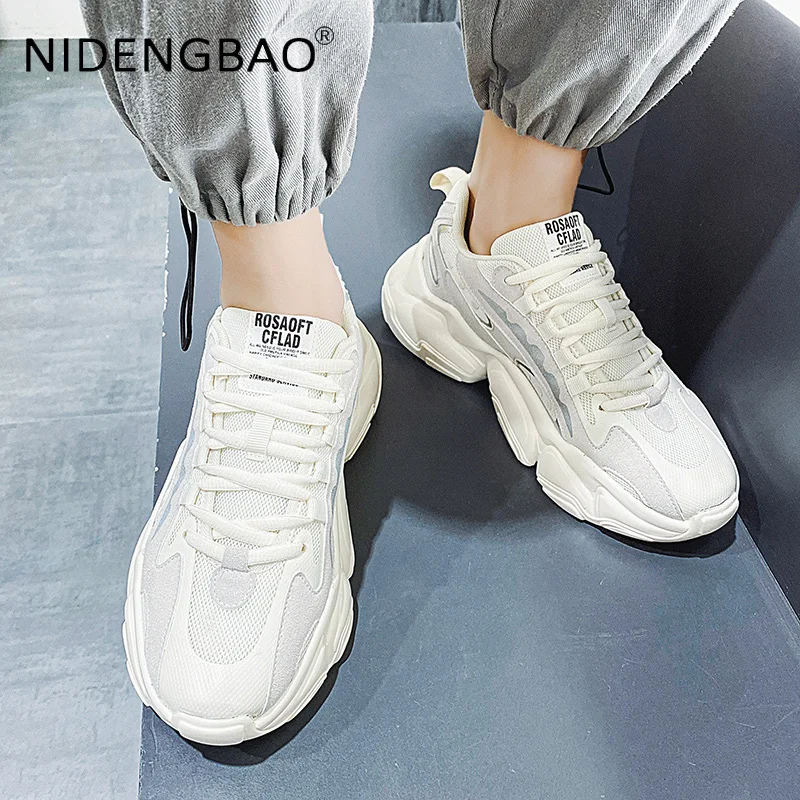 2021 Fashion Men Platform Shoes Breathable Sneakers Non Slip Chunky Sports Running Shoes Tenis Masculino Trainers Zapatos Hombre