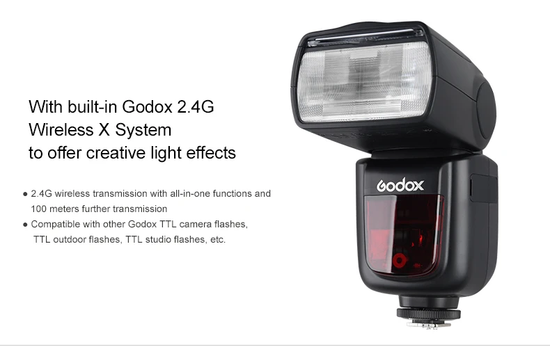 Godox V860II камера вспышка GN60 HSS ttl вспышка триггер фонарик для Canon Nikon sony Olympus Fujifilm синхронизатор