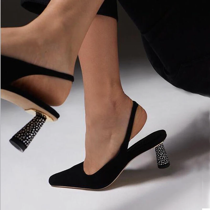 

Женские туфли-лодочки на среднем каблуке LOVIRS Boutique, элегантные туфли-лодочки с квадратным носком и ремешком на пятке для офиса и вечеринок, н...