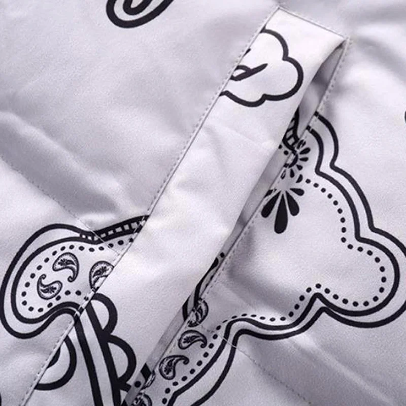 Парка утепленная для мужчин и женщин хлопковая Повседневная куртка с цветами