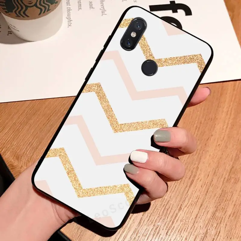 

Phone Case For Xiaomi Redmi 7 8 9t a3 9se k20 mi8 max3 lite 9 note 9s 10 pro Love Heart Gold Rose Marble Stripes