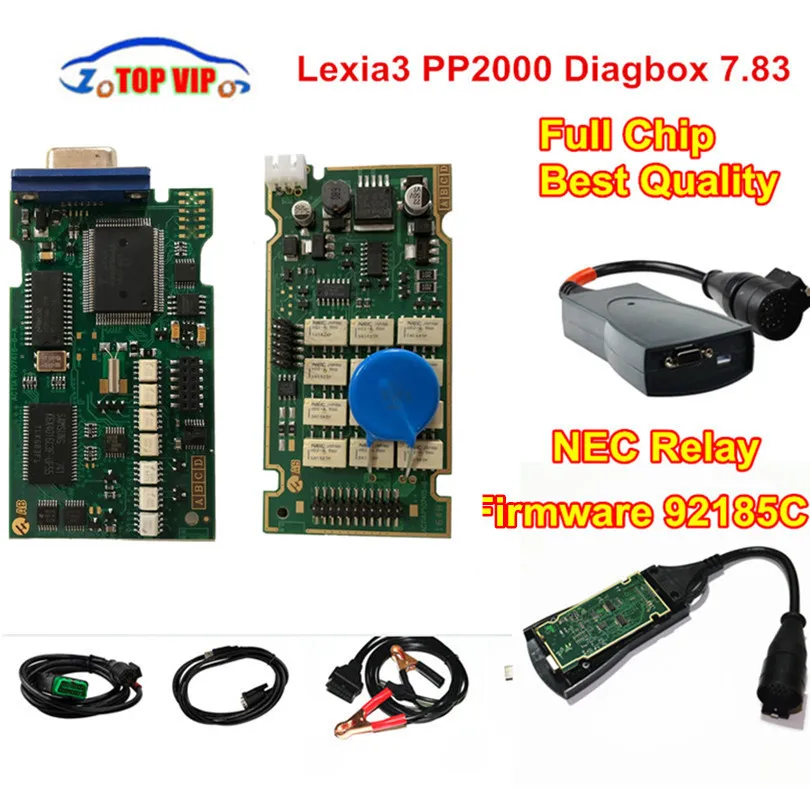 Полные фишки с золотым краем Lexia3 PP2000 PSA XS Evolution Diagbox V7.83 Lexia для Citroen/peugeot супер прошивка 921815C Lexia 3