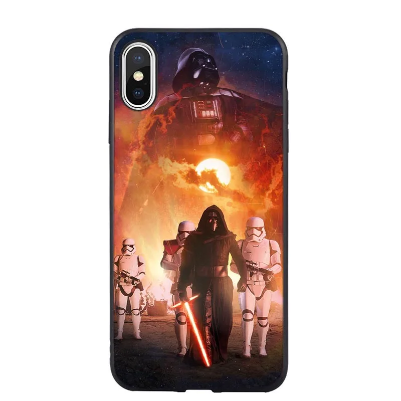 TPU Звездные войны BB8 штурмовик, Дарт Вейдер Мягкий силиконовый чехол для телефона чехол для iPhone 5 5S SE 6 6splus 7 8 Plus X XR XS MAX - Цвет: TPU