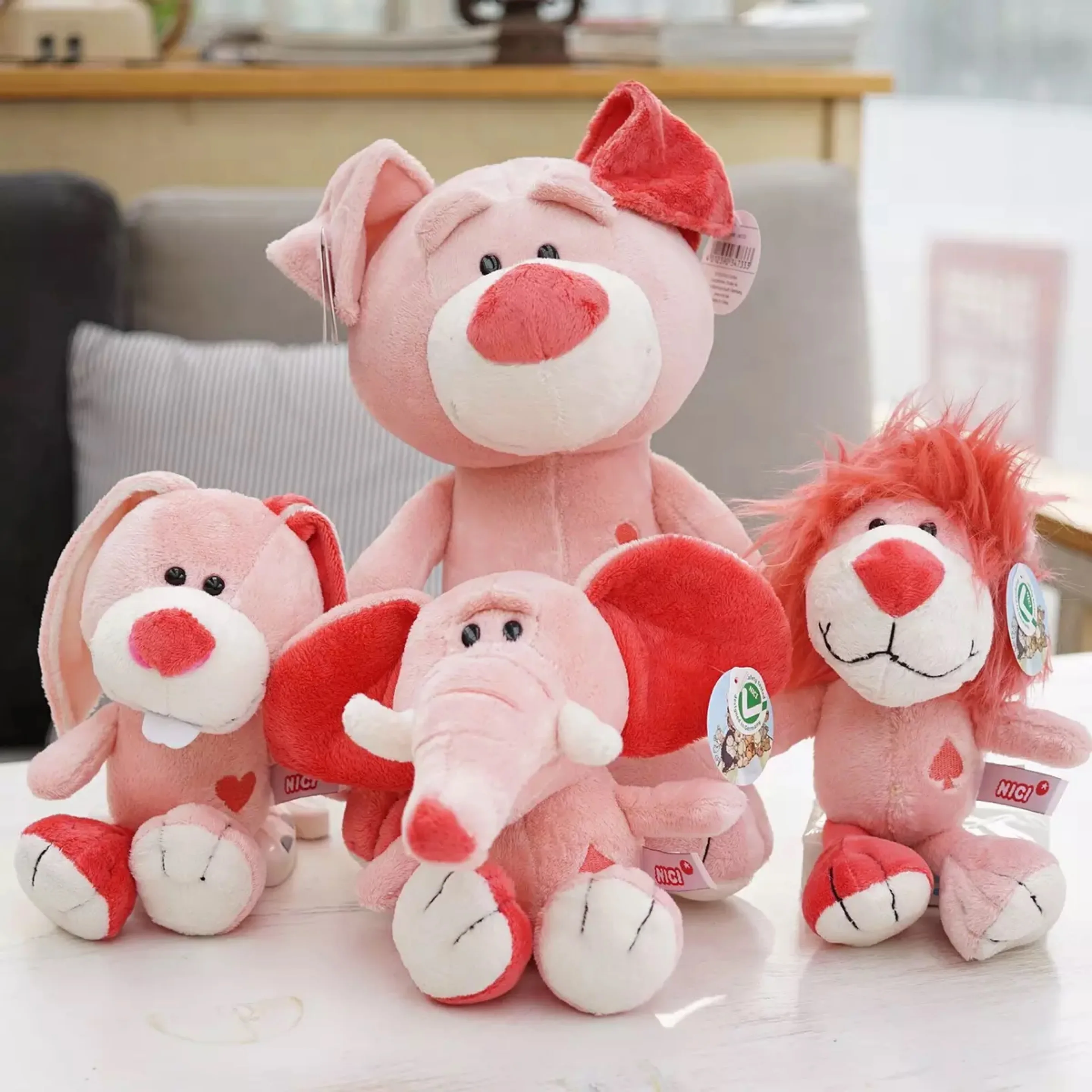 20 см 40 Король покера розовый Лев собаки кролика слон Животные Мягкие плюшевые