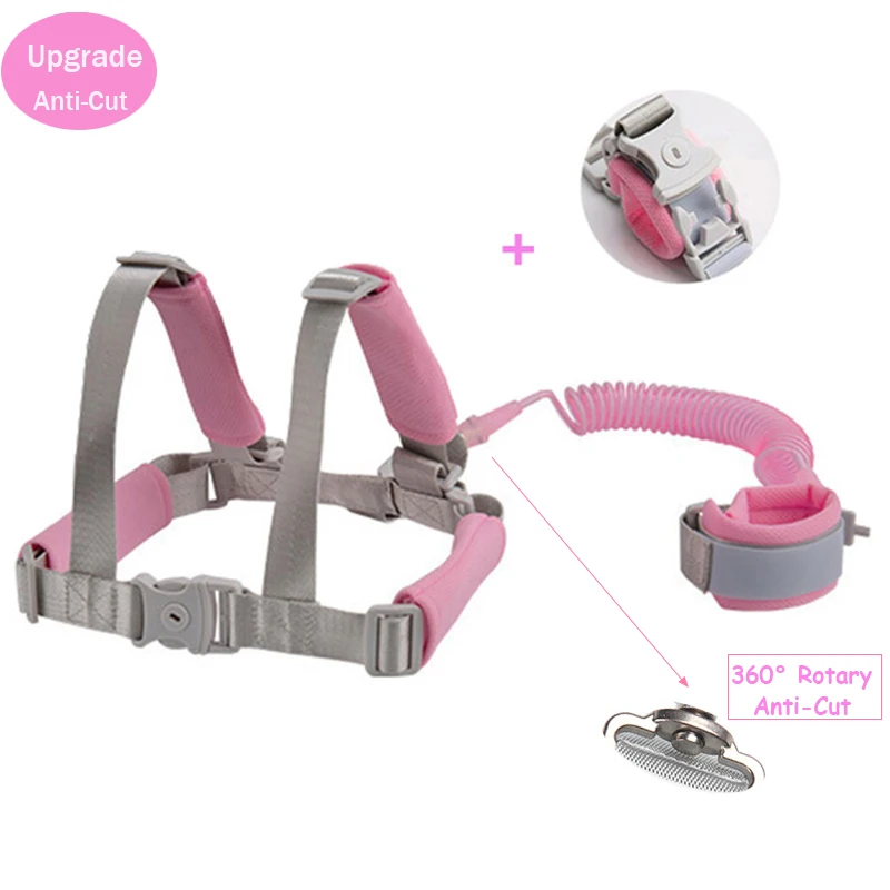 2 в 1 браслет для защиты от потери Привязь запястья пристегивающая замок детей