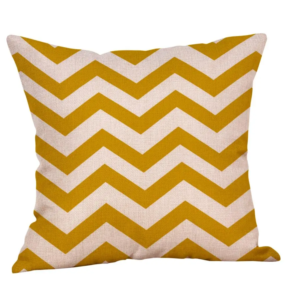 Decorative Cushion Cover Geometry Print Linen Sofa Fall Pillows Covers Christmas Decorations for Home Housse Coussin 45*45 # | Дом и сад