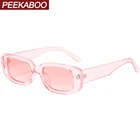 Женские прямоугольные солнцезащитные очки Peekaboo, яркие цвета, 2021, синие, розовые, квадратные, uv400, аксессуары для женщин, Прямая поставка
