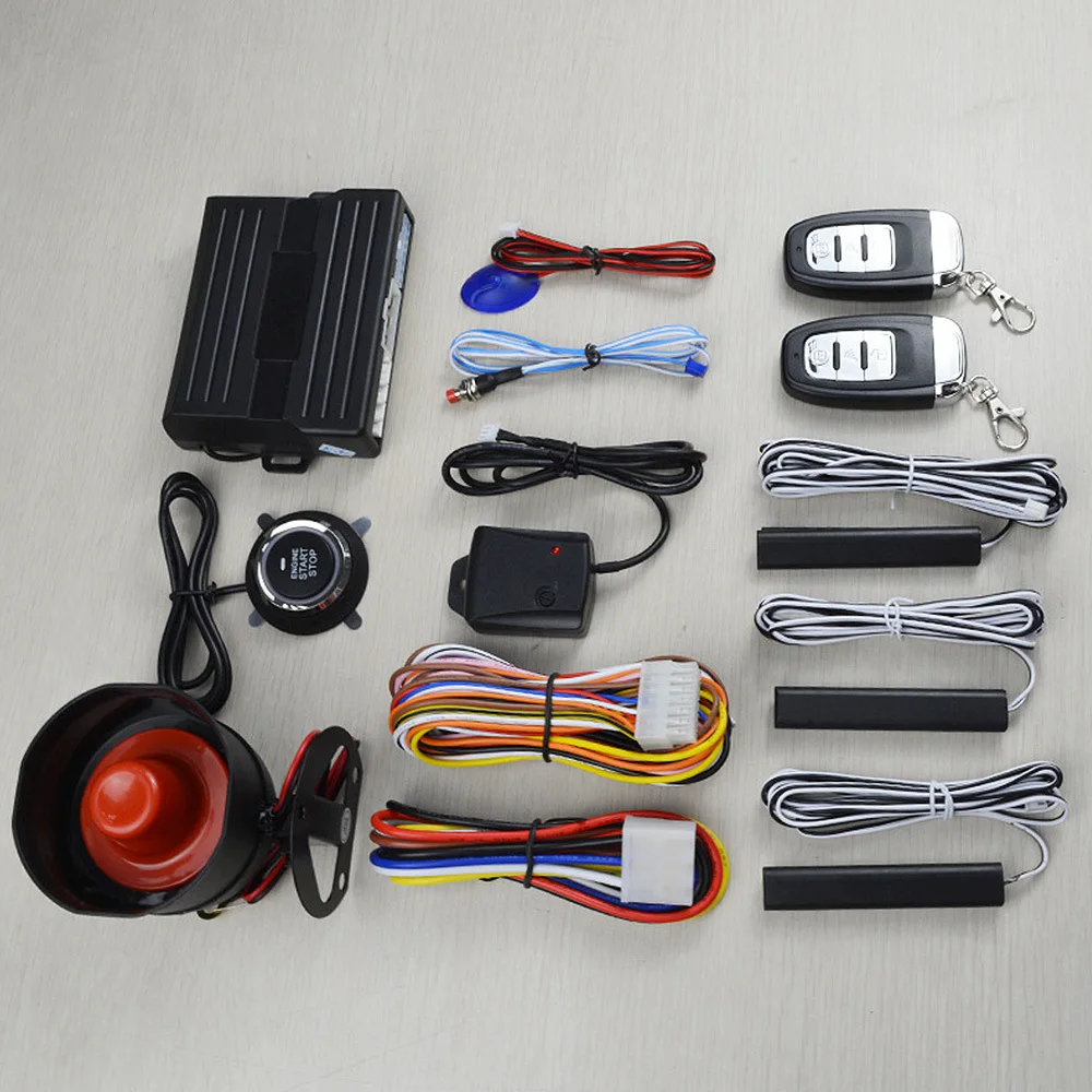 Автомобильная система сигнализации с дистанционным запуском двигателя без