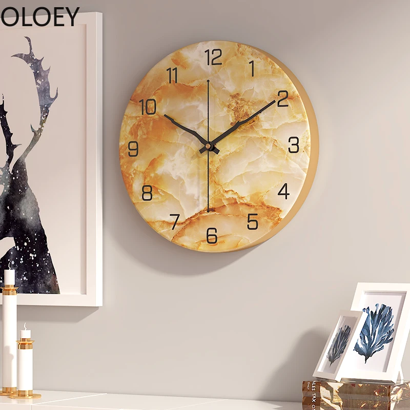 Large Metal Wall Clock 3d Nordic Creative Living Room Silent Modern Luxury Gold Watch Crackle Glass Shabby Chic | Дом и сад