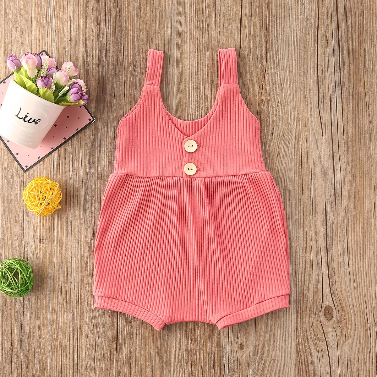 2020 летняя одежда для малышей Детский комбинезон без рукавов на бретельках